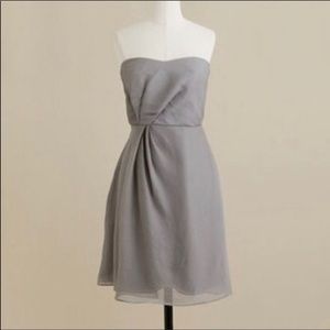 J. Crew Dress Gray Chiffon Silk